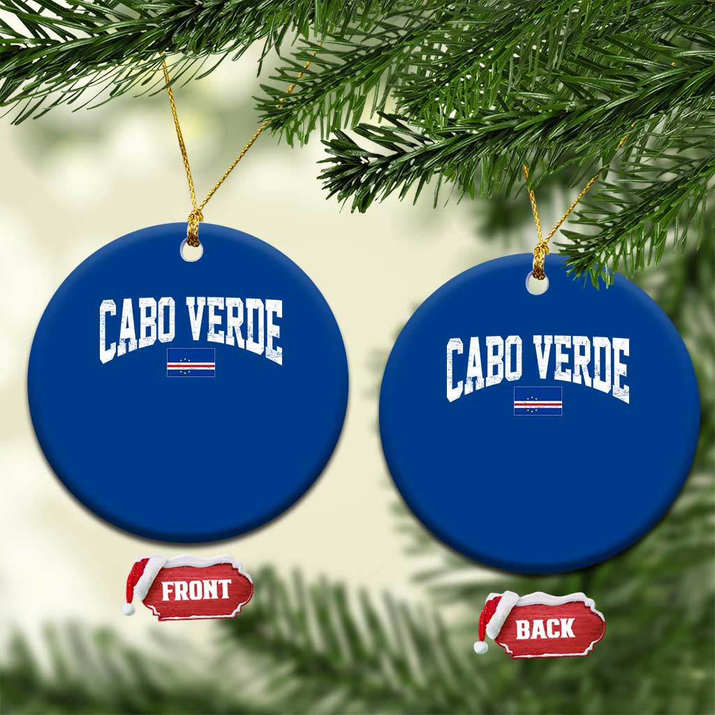 Cabo Verde Sports Throwback Ceramic Ornament Cape Verdean Pride Lovers TS11 1pc Blue Print Your Wear