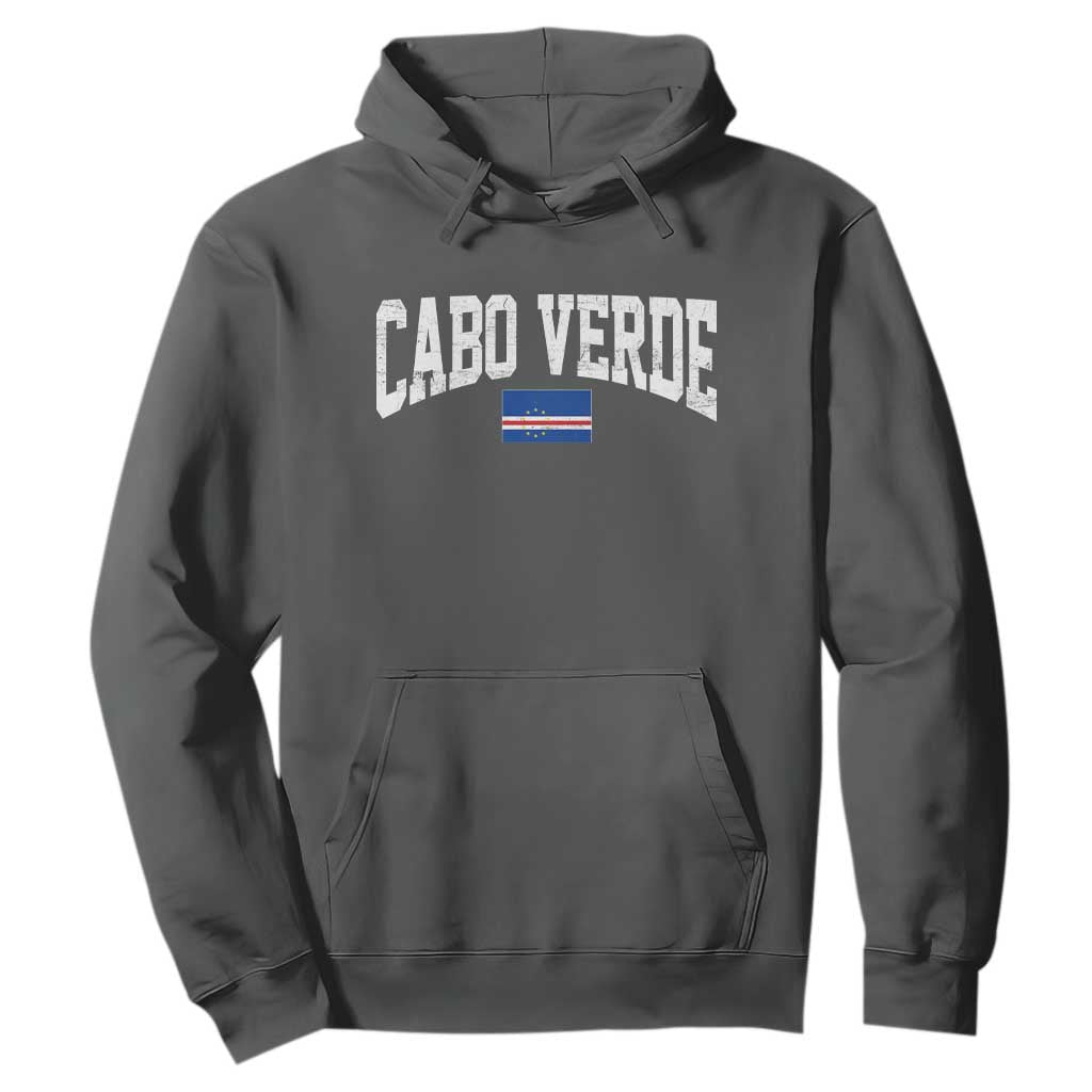 Cabo Verde Sports Throwback Hoodie Cape Verdean Pride Lovers TS11 Dark Heather Print Your Wear