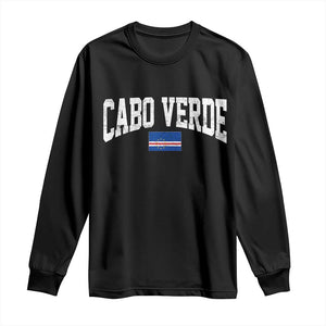 Cabo Verde Sports Throwback Long Sleeve Shirt Cape Verdean Pride Lovers TS11 Black Print Your Wear