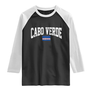 Cabo Verde Sports Throwback Raglan Shirt Cape Verdean Pride Lovers TS11 Black White Print Your Wear