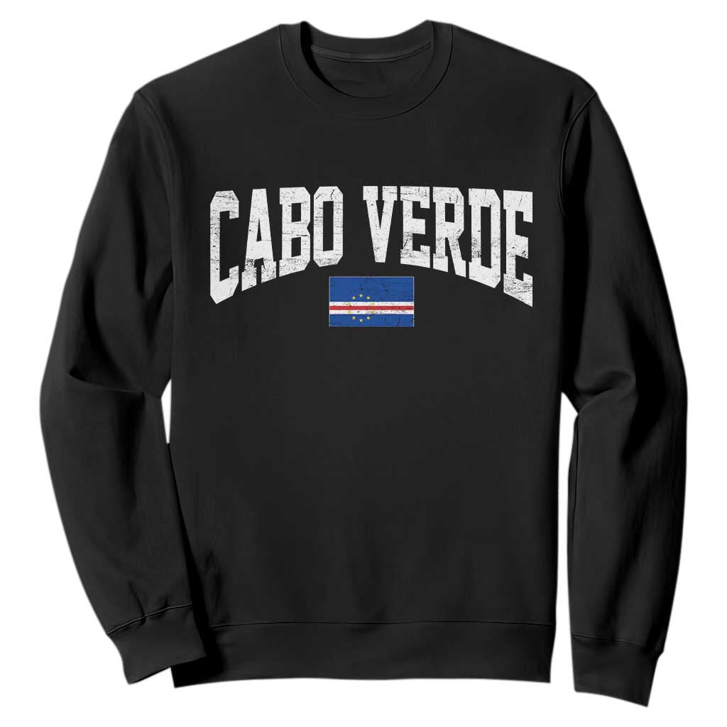 Cabo Verde Sports Throwback Sweatshirt Cape Verdean Pride Lovers TS11 Black Print Your Wear