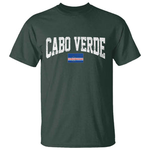 Cabo Verde Sports Throwback T Shirt Cape Verdean Pride Lovers TS11 Dark Forest Green Print Your Wear