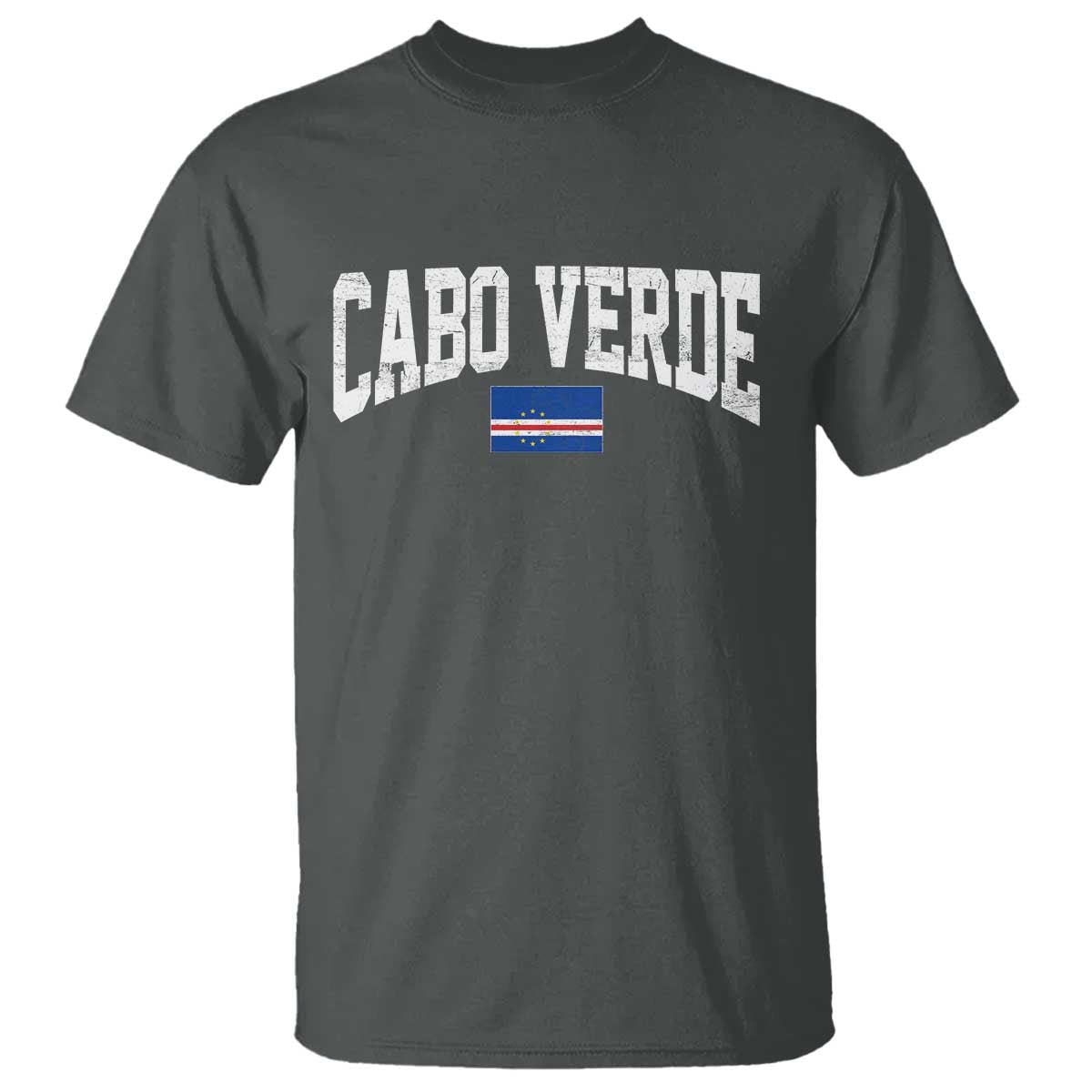 Cabo Verde Sports Throwback T Shirt Cape Verdean Pride Lovers TS11 Dark Heather Print Your Wear