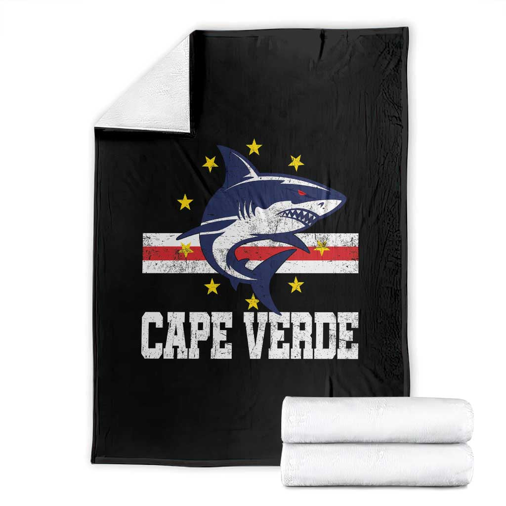 Vintage Cape Verde Shark Cabo Verdean Roots Throw Blanket TS11 Black Print Your Wear