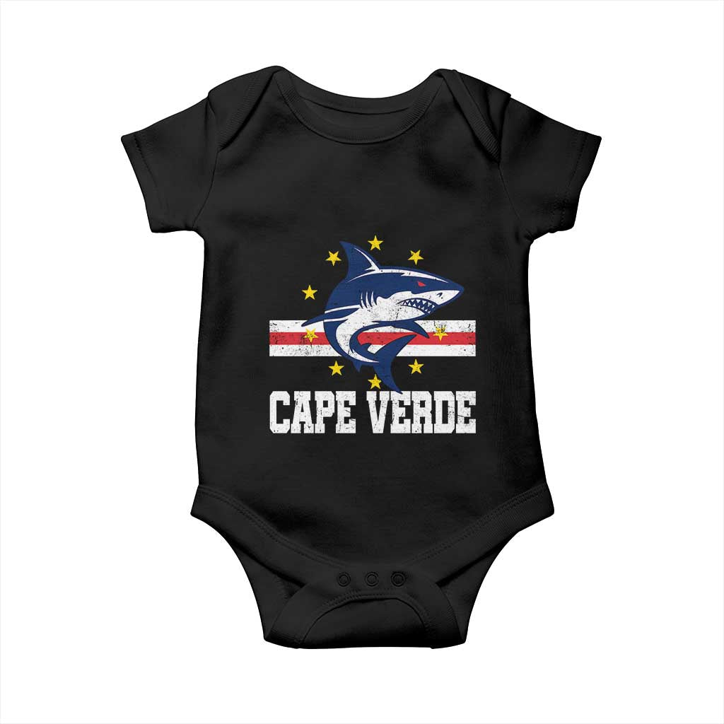 Vintage Cape Verde Shark Cabo Verdean Roots Baby Onesie TS11 Black Print Your Wear