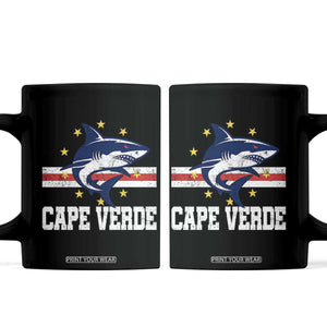Vintage Cape Verde Shark Cabo Verdean Roots Coffee Mug TS11 Black Print Your Wear
