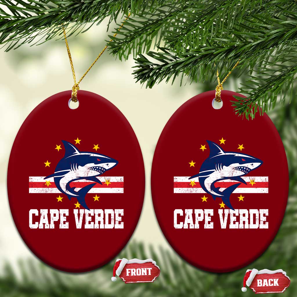 Vintage Cape Verde Shark Cabo Verdean Roots Ceramic Ornament TS11 Print Your Wear