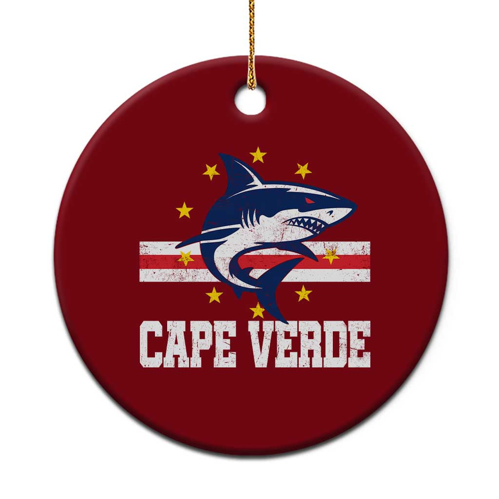 Vintage Cape Verde Shark Cabo Verdean Roots Ceramic Ornament TS11 1pc Red Print Your Wear