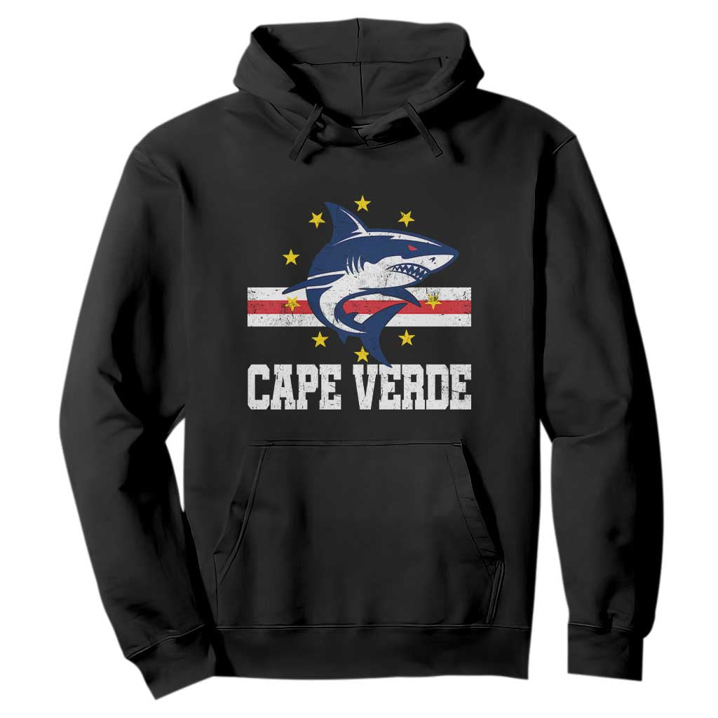 Vintage Cape Verde Shark Cabo Verdean Roots Hoodie TS11 Black Print Your Wear