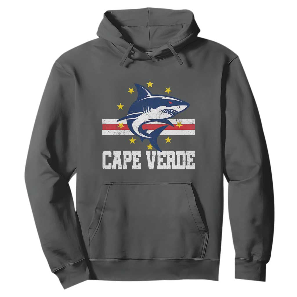 Vintage Cape Verde Shark Cabo Verdean Roots Hoodie TS11 Dark Heather Print Your Wear