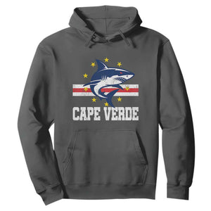 Vintage Cape Verde Shark Cabo Verdean Roots Hoodie TS11 Dark Heather Print Your Wear