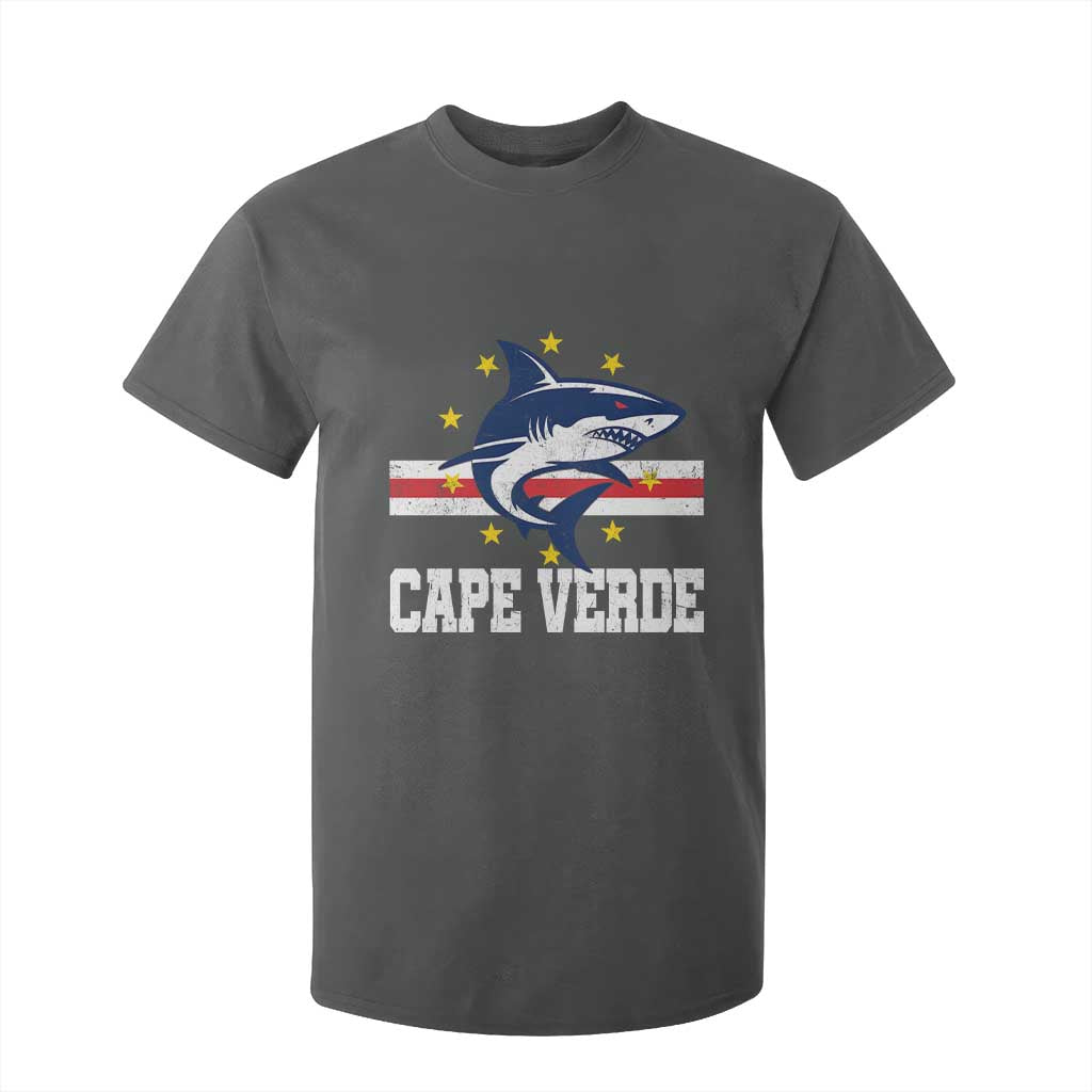Vintage Cape Verde Shark Cabo Verdean Roots T Shirt For Kid TS11 Dark Heather Print Your Wear
