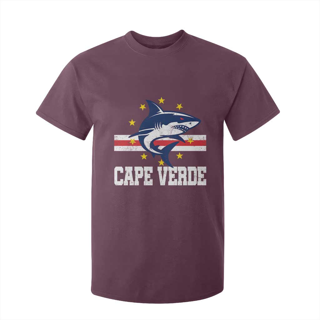 Vintage Cape Verde Shark Cabo Verdean Roots T Shirt For Kid TS11 Maroon Print Your Wear