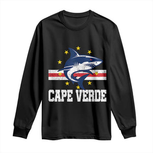 Vintage Cape Verde Shark Cabo Verdean Roots Long Sleeve Shirt TS11 Black Print Your Wear