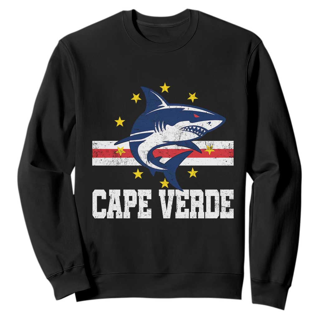 Vintage Cape Verde Shark Cabo Verdean Roots Sweatshirt TS11 Black Print Your Wear
