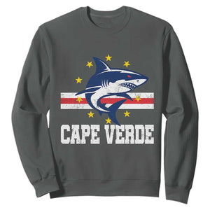 Vintage Cape Verde Shark Cabo Verdean Roots Sweatshirt TS11 Dark Heather Print Your Wear