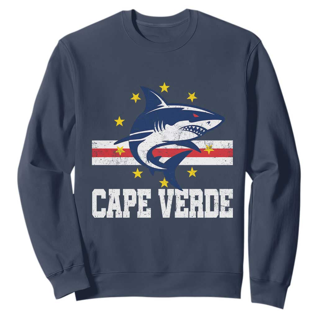 Vintage Cape Verde Shark Cabo Verdean Roots Sweatshirt TS11 Navy Print Your Wear