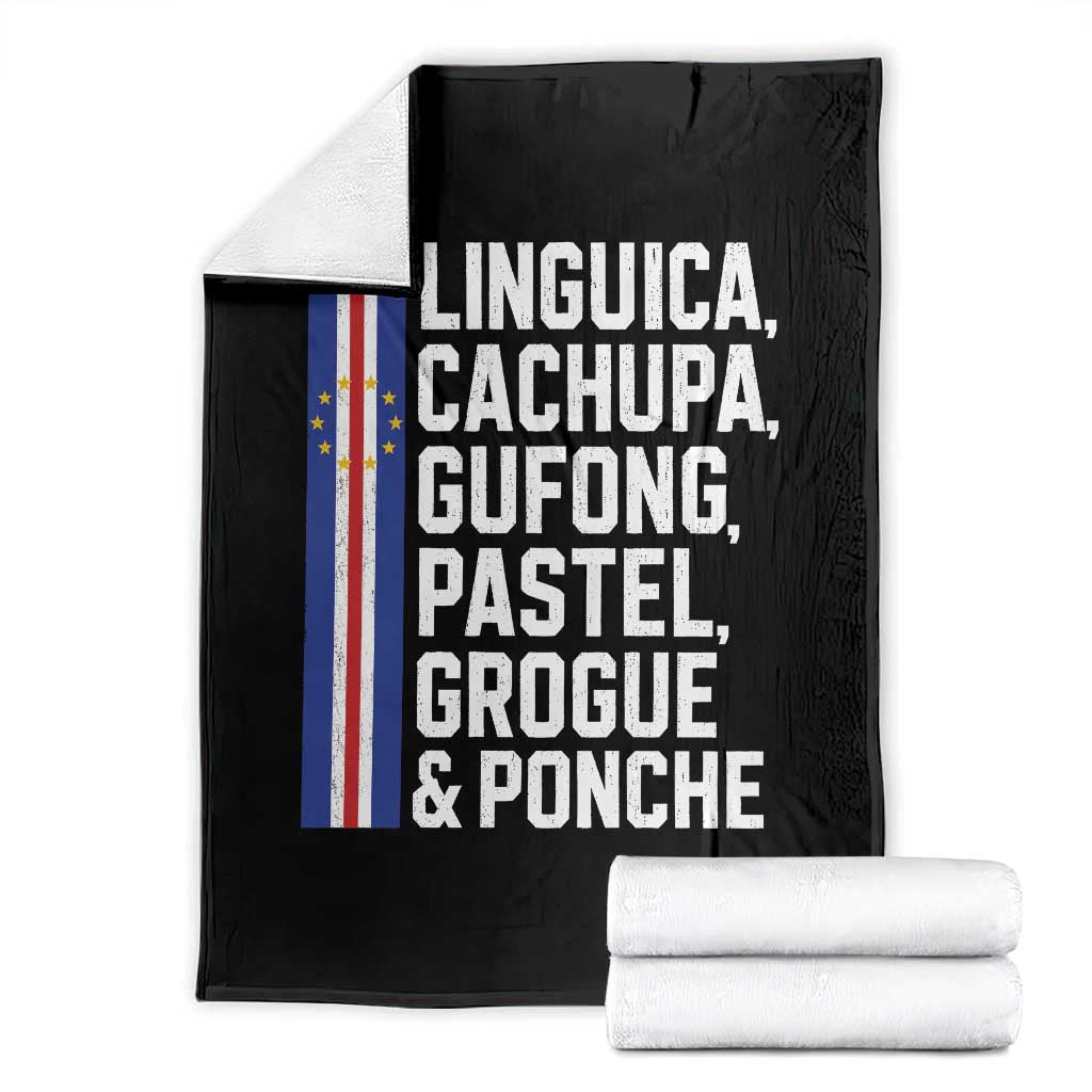 Cape Verde Cuisine Throw Blanket Linguica Cachupa Gufong Cabo Verde Heritage TS11 Black Print Your Wear