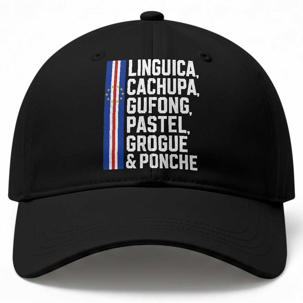 Cape Verde Cuisine Baseball Cap Linguica Cachupa Gufong Cabo Verde Heritage TS11 Print Your Wear