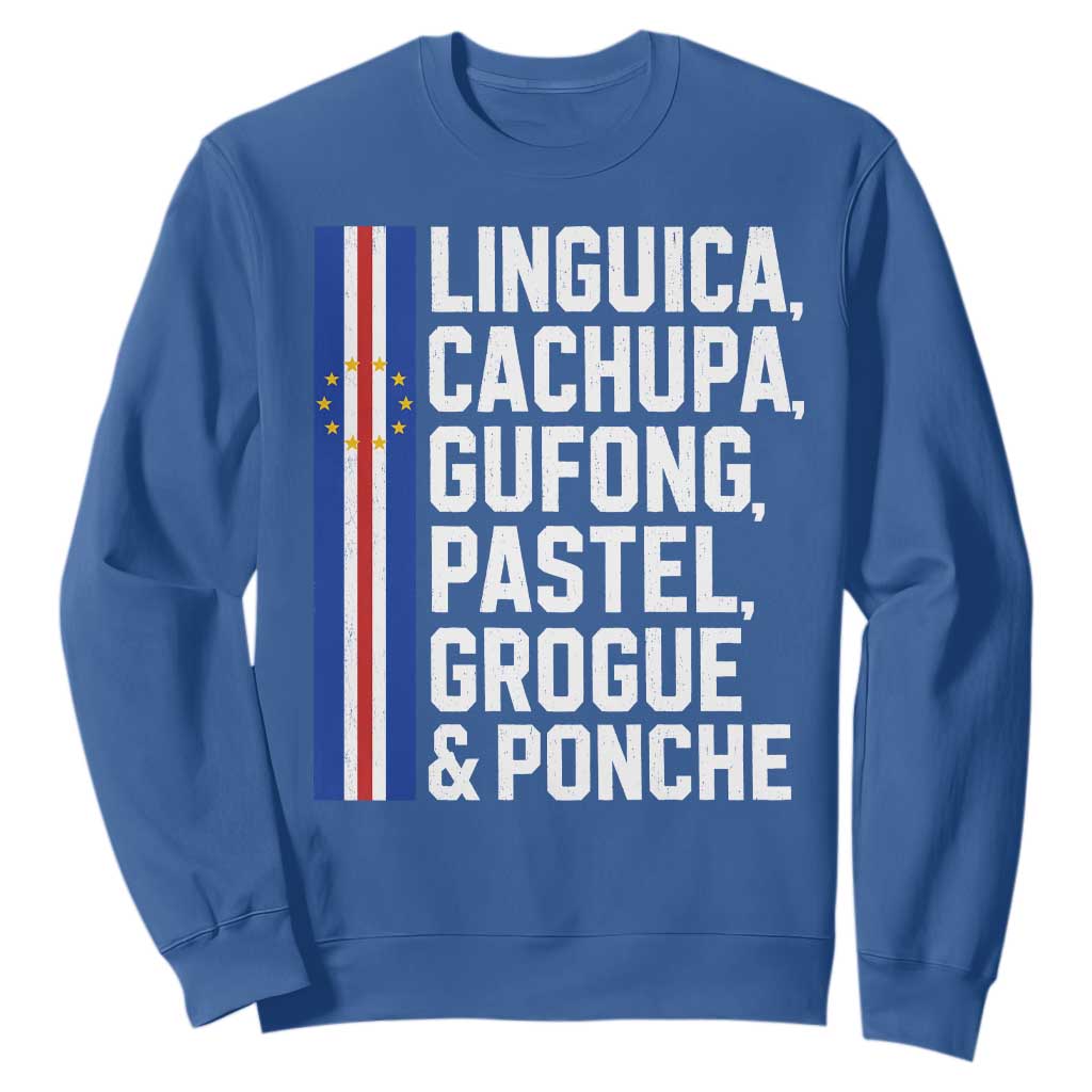 Cape Verde Cuisine Sweatshirt Linguica Cachupa Gufong Cabo Verde Heritage TS11 Royal Blue Print Your Wear