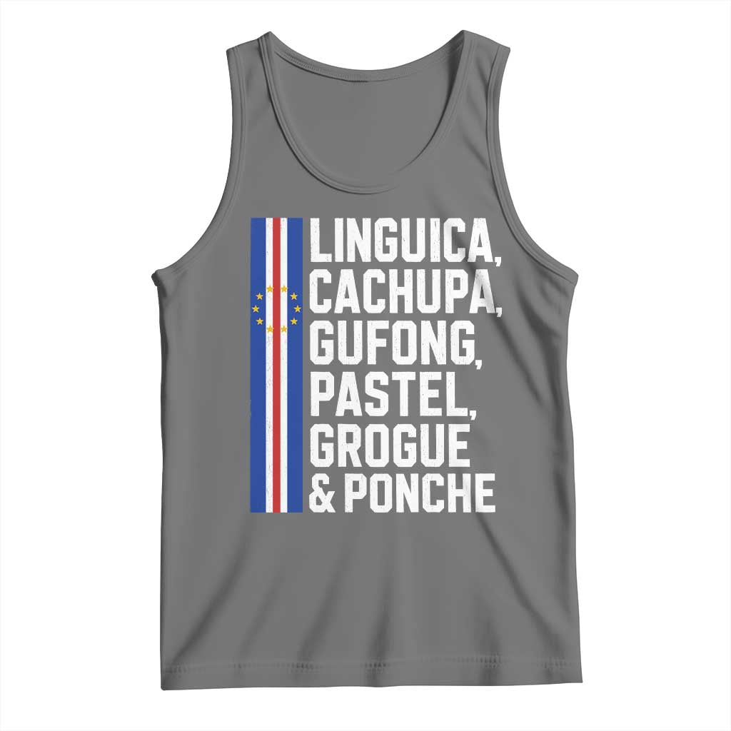 Cape Verde Cuisine Tank Top Linguica Cachupa Gufong Cabo Verde Heritage TS11 Black Heather Print Your Wear