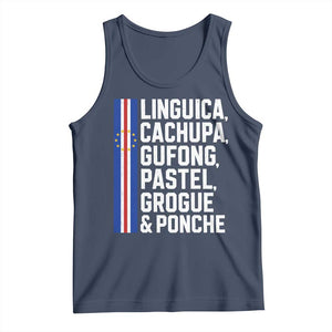 Cape Verde Cuisine Tank Top Linguica Cachupa Gufong Cabo Verde Heritage TS11 Navy Print Your Wear