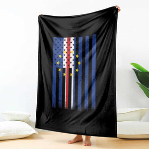 Half Cape Verdean Half American Throw Blanket Cabo Verdean Roots Vintage Cape Verde Flag TS11 Print Your Wear