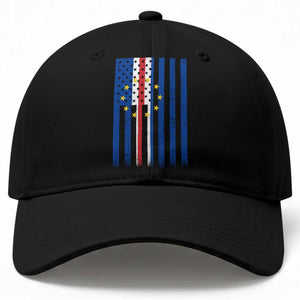 Half Cape Verdean Half American Baseball Cap Cabo Verdean Roots Vintage Cape Verde Flag TS11 Print Your Wear
