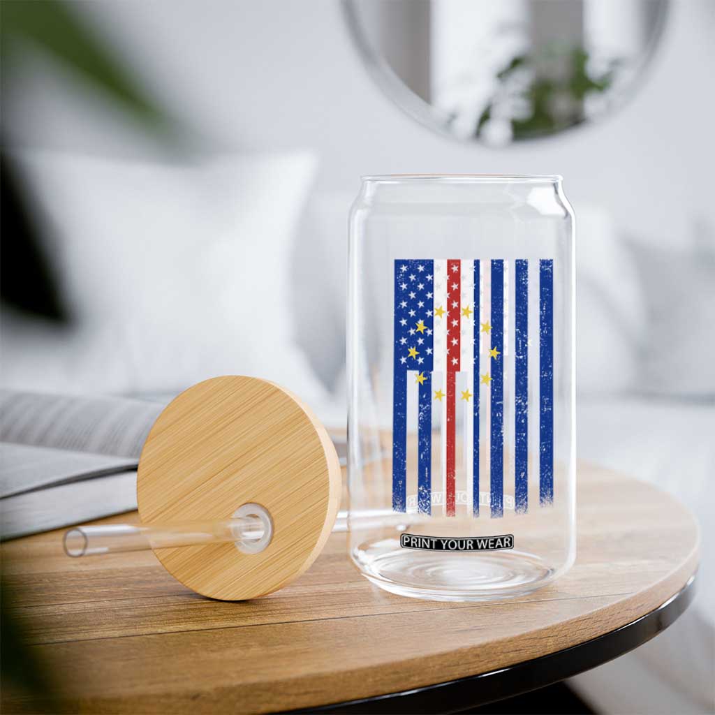 Half Cape Verdean Half American Glass Can Cabo Verdean Roots Vintage Cape Verde Flag TS11 Print Your Wear