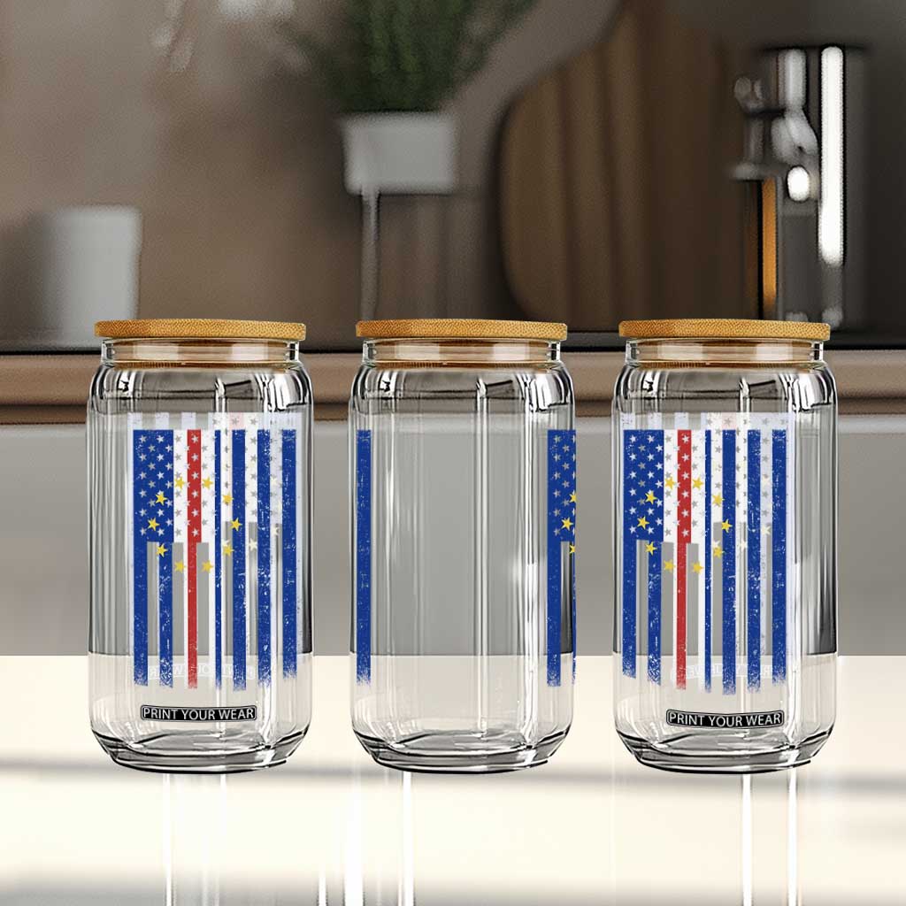 Half Cape Verdean Half American Glass Can Cabo Verdean Roots Vintage Cape Verde Flag TS11 Print Your Wear