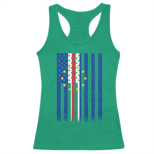 Half Cape Verdean Half American Racerback Tank Top Cabo Verdean Roots Vintage Cape Verde Flag TS11 Irish Green Print Your Wear