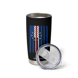 Half Cape Verdean Half American Tumbler Cup Cabo Verdean Roots Vintage Cape Verde Flag TS11 Print Your Wear