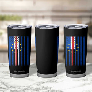 Half Cape Verdean Half American Tumbler Cup Cabo Verdean Roots Vintage Cape Verde Flag TS11 Print Your Wear