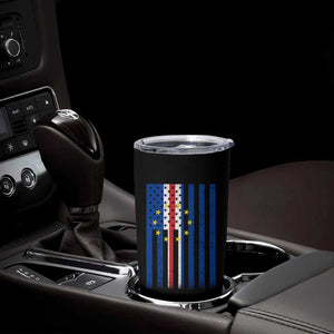 Half Cape Verdean Half American Tumbler Cup Cabo Verdean Roots Vintage Cape Verde Flag TS11 Print Your Wear