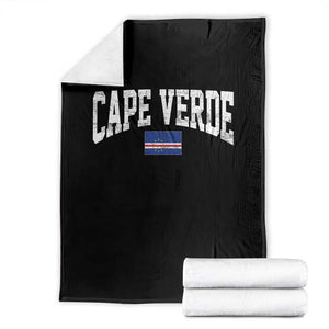 Cape Verde Sports Throwback Throw Blanket Cabo Verdean Pride TS11 Black Print Your Wear