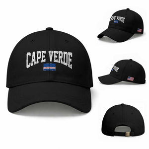 Cape Verde Sports Throwback Baseball Cap Cabo Verdean Pride TS11 Baseball Cap Universal Fit Black Print Your Wear