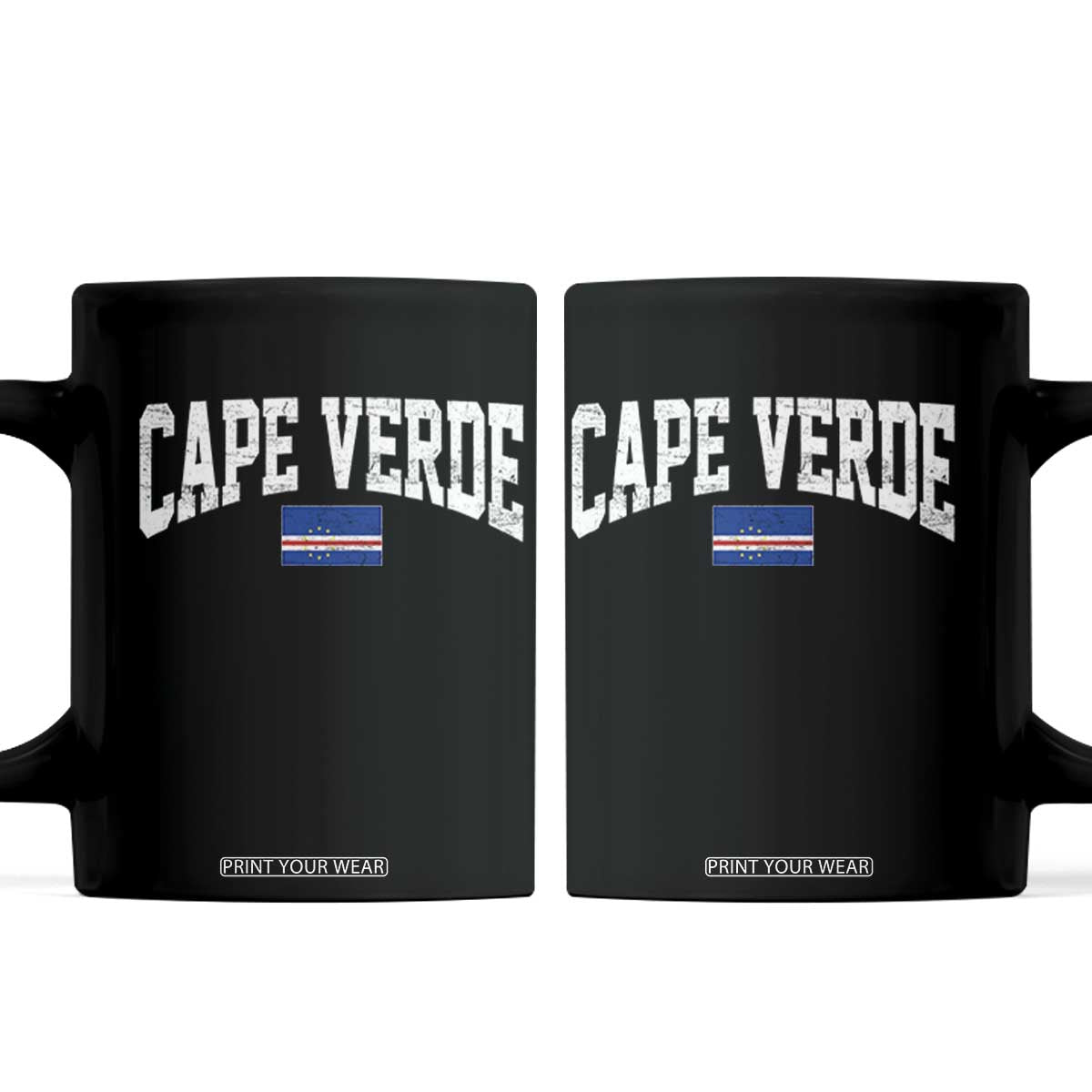 Cape Verde Sports Throwback Coffee Mug Cabo Verdean Pride TS11 Black Print Your Wear