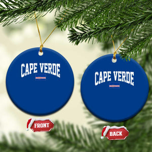 Cape Verde Sports Throwback Ceramic Ornament Cabo Verdean Pride TS11 1pc Blue Print Your Wear