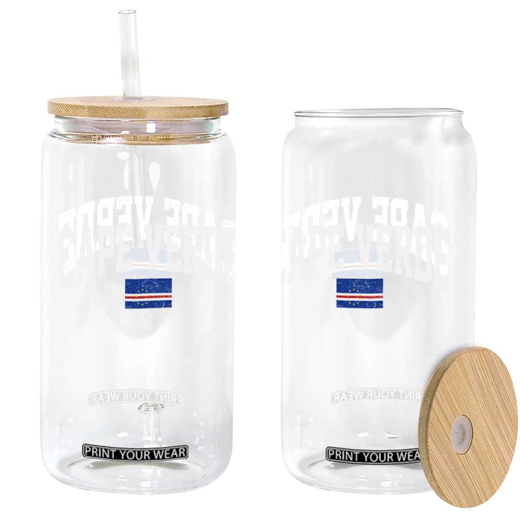 Cape Verde Sports Throwback Glass Can Cabo Verdean Pride TS11 Print Your Wear
