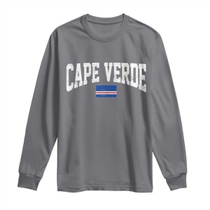 Cape Verde Sports Throwback Long Sleeve Shirt Cabo Verdean Pride TS11 Charcoal Print Your Wear