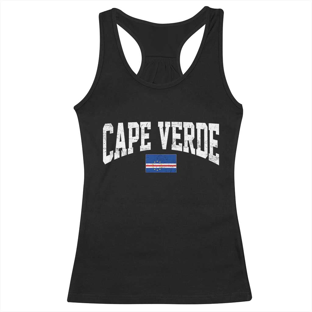 Cape Verde Sports Throwback Racerback Tank Top Cabo Verdean Pride TS11 Black Print Your Wear