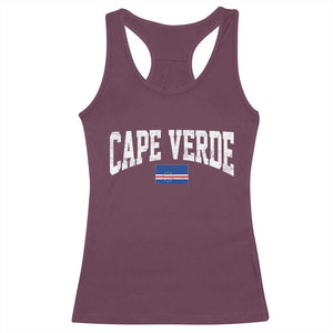 Cape Verde Sports Throwback Racerback Tank Top Cabo Verdean Pride TS11 Maroon Print Your Wear