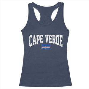 Cape Verde Sports Throwback Racerback Tank Top Cabo Verdean Pride TS11 Navy Print Your Wear