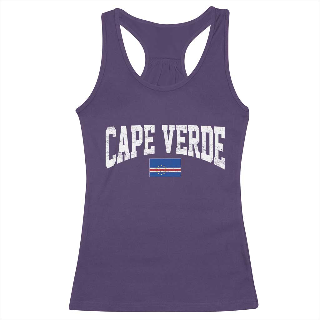 Cape Verde Sports Throwback Racerback Tank Top Cabo Verdean Pride TS11 Purple Print Your Wear