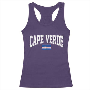 Cape Verde Sports Throwback Racerback Tank Top Cabo Verdean Pride TS11 Purple Print Your Wear