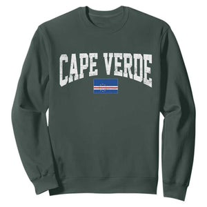 Cape Verde Sports Throwback Sweatshirt Cabo Verdean Pride TS11 Dark Forest Green Print Your Wear