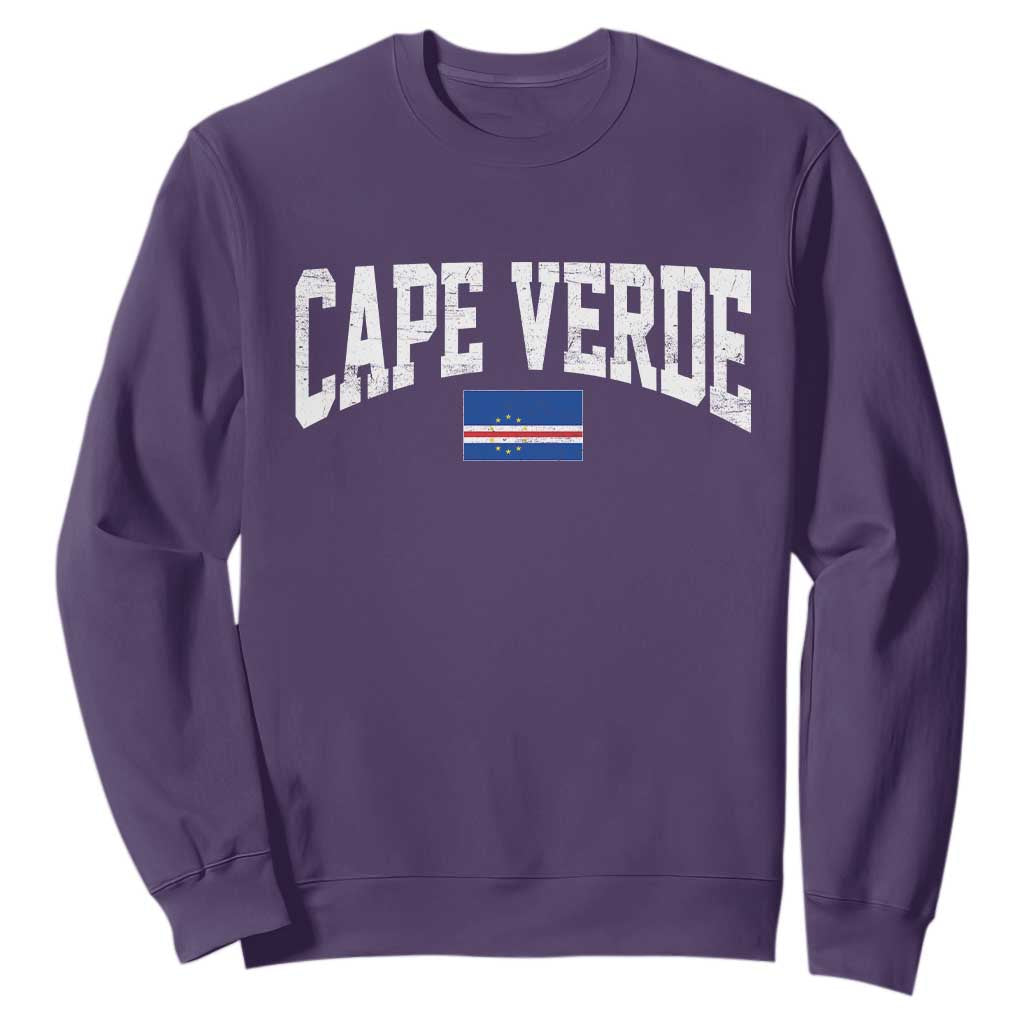 Cape Verde Sports Throwback Sweatshirt Cabo Verdean Pride TS11 Purple Print Your Wear