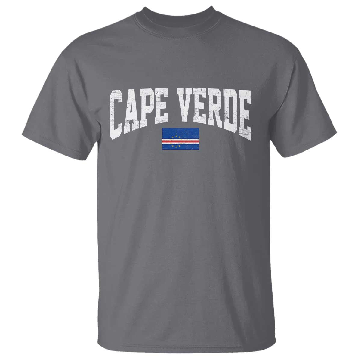 Cape Verde Sports Throwback T Shirt Cabo Verdean Pride TS11 Charcoal Print Your Wear