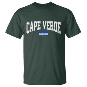 Cape Verde Sports Throwback T Shirt Cabo Verdean Pride TS11 Dark Forest Green Print Your Wear