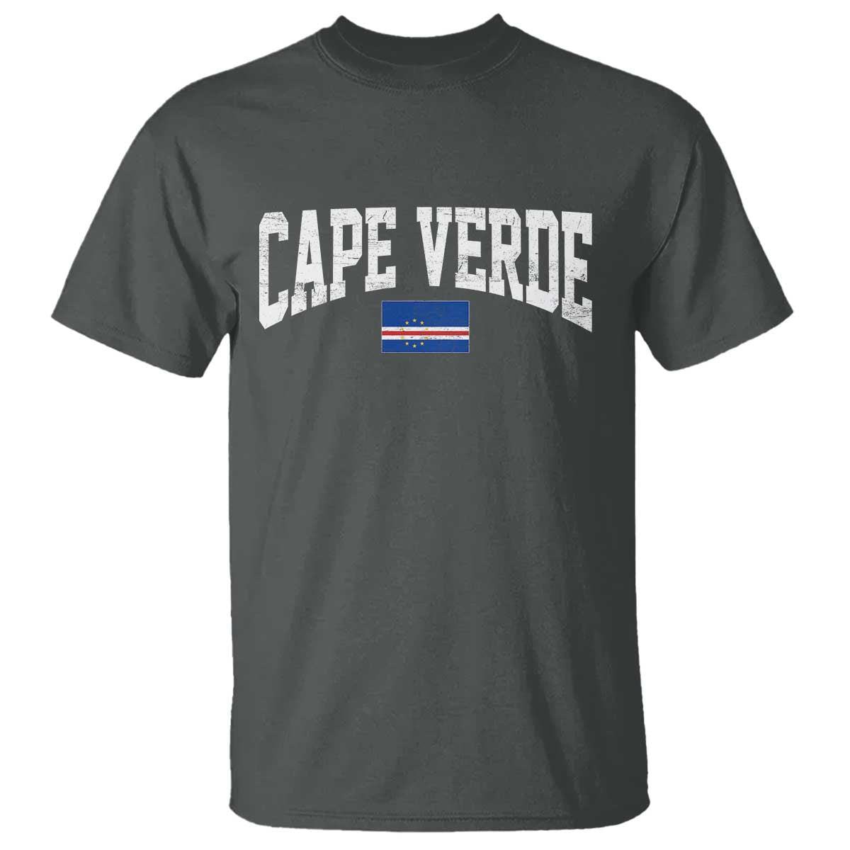 Cape Verde Sports Throwback T Shirt Cabo Verdean Pride TS11 Dark Heather Print Your Wear